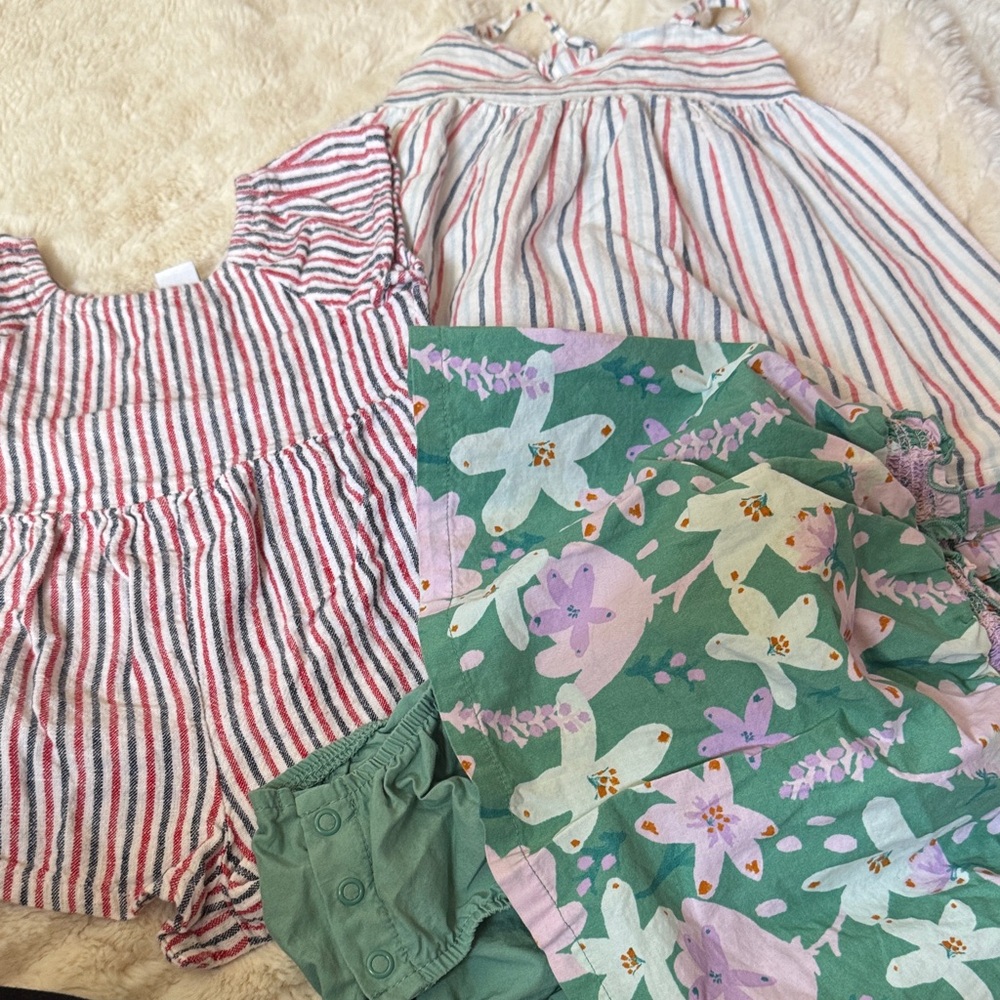 Girls' Green Floral Dress - Kids Dress
